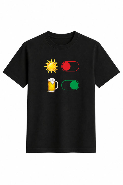 Beer Regular Size Black T-shirts
