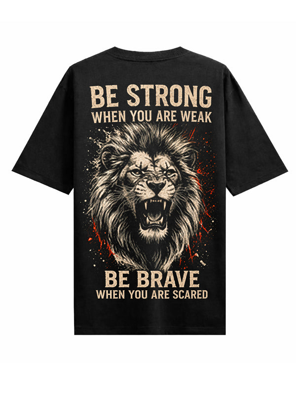 Be Strong Black Oversized T-shirts