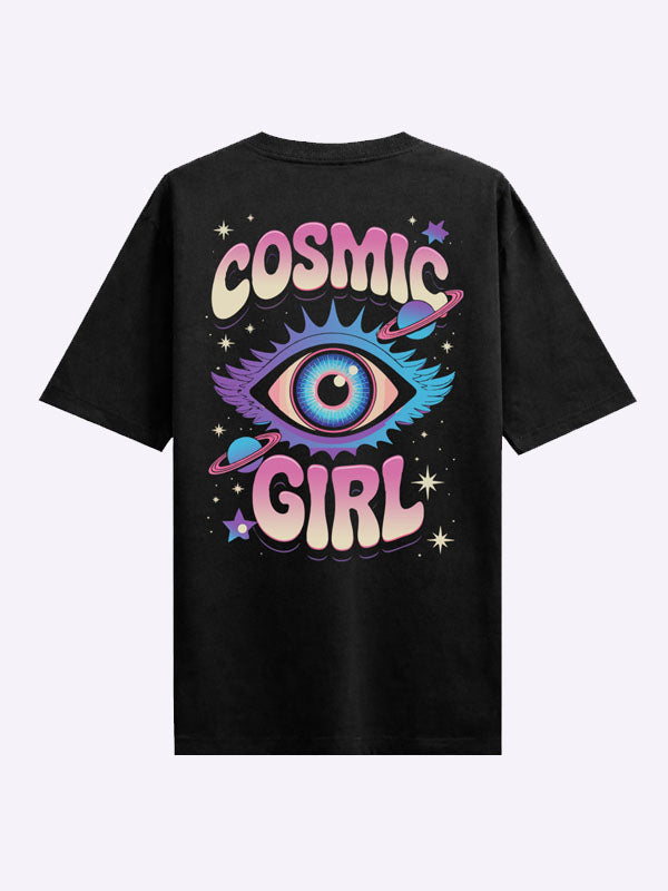 Cosmic Girl Black Oversized T-shirts