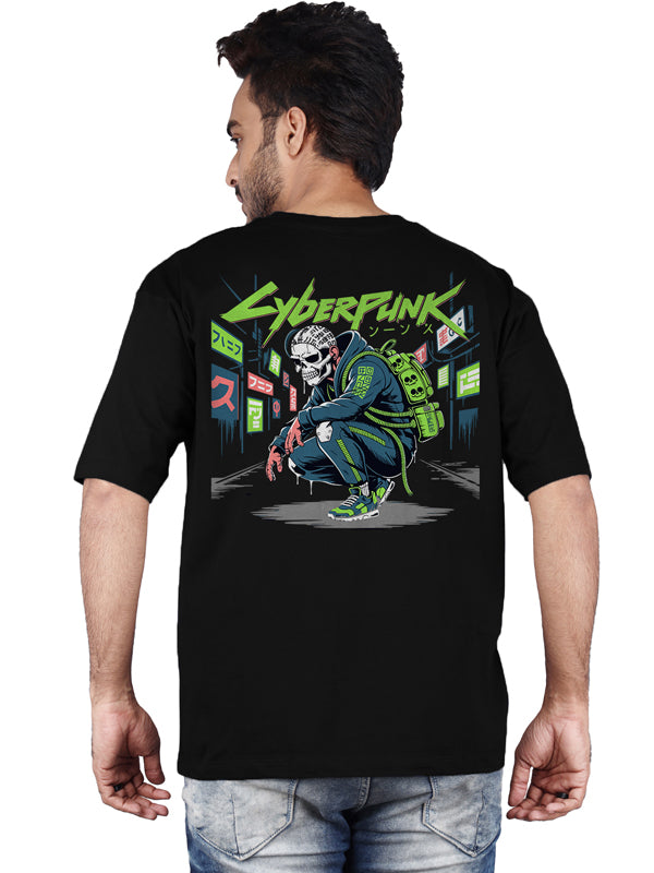 Cyberpunk Black Oversized T-shirts