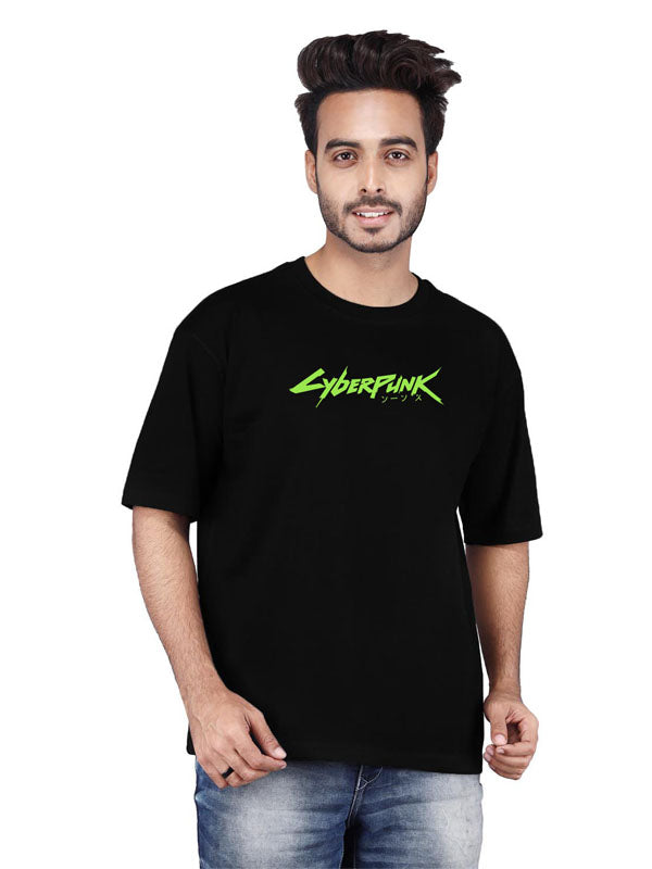 Cyberpunk Black Oversized T-shirts