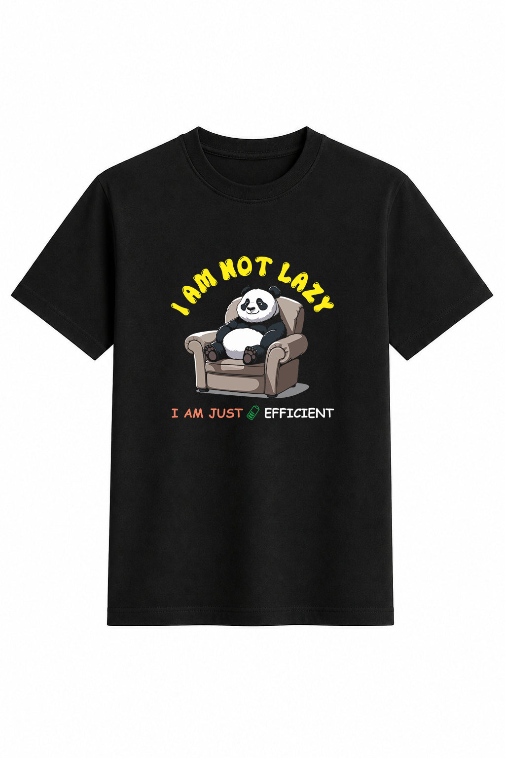 Energy Efficient Regular Size Black T-shirts
