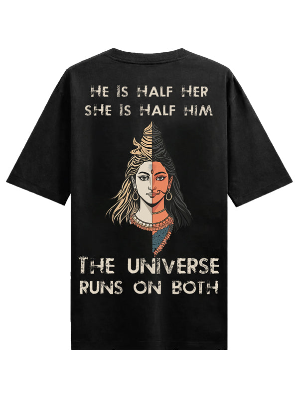 Half Her Black Oversized T-shirts