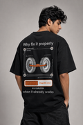 Jugaad Black Oversized T-shirts