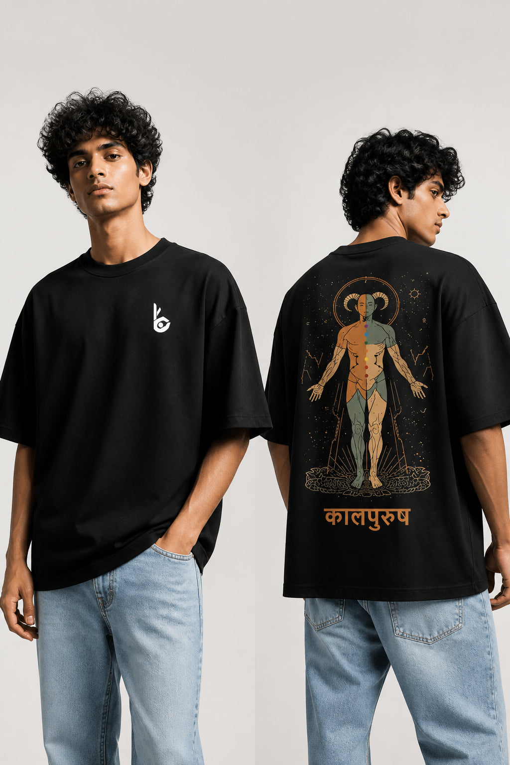 kalpurush Black Oversized T-shirts