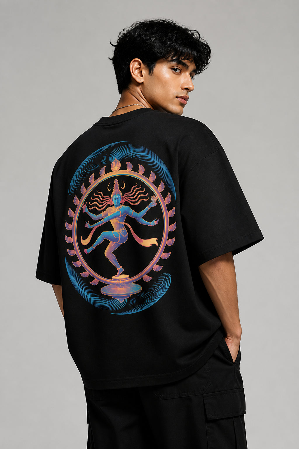Natraj Black Oversized T-shirts