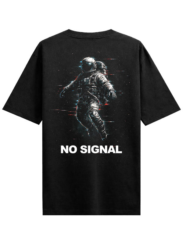 No Signal Black Oversized T-shirts