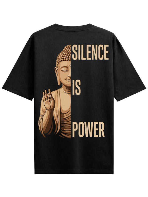 Silence + Dimaag Black Oversized T-shirts