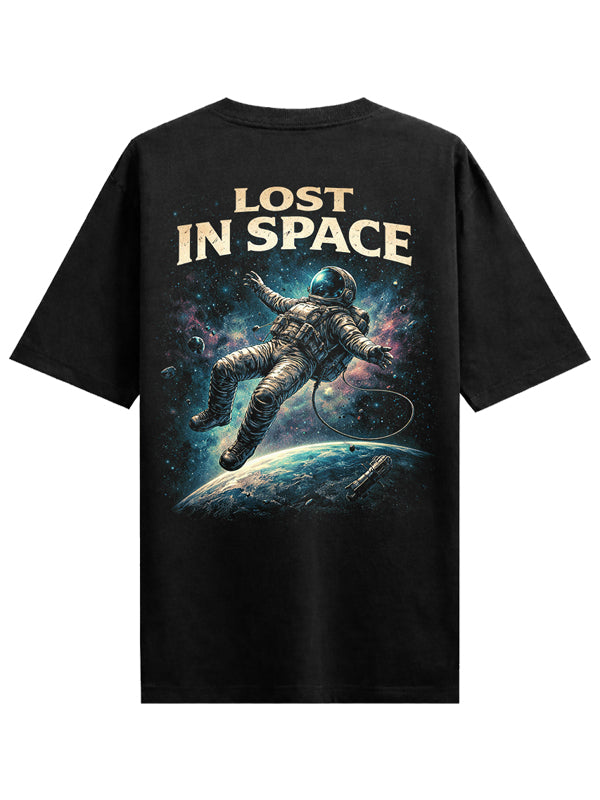 Lost In Space Black Oversized T-shirts