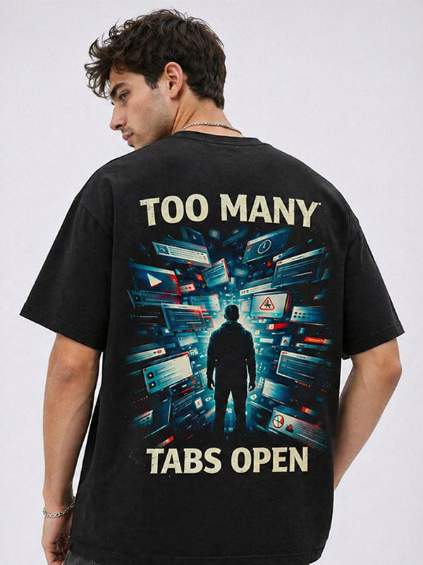 Tabs Black Oversized T-shirts
