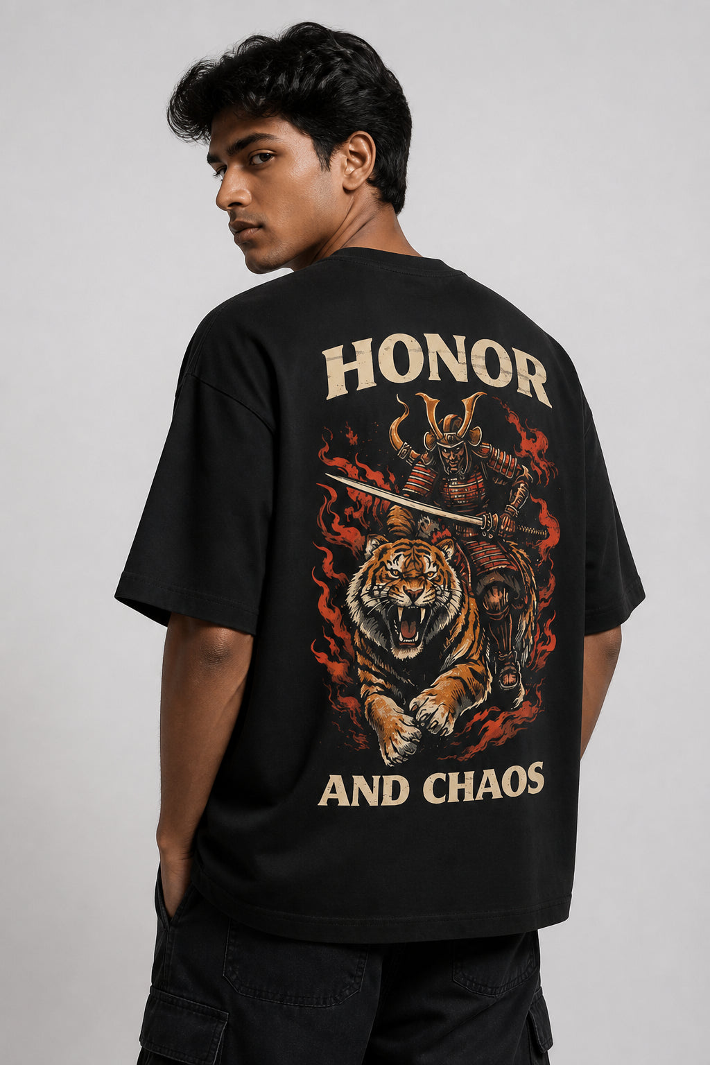 Honor Black Oversized T-shirts