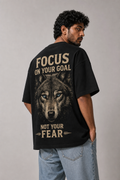 Focus Black Oversized T-shirts