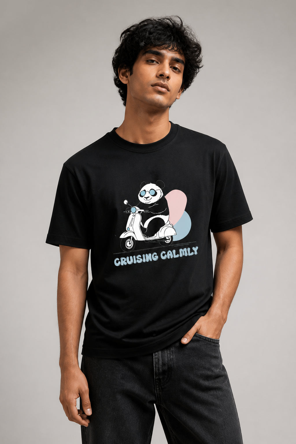 Cruising Regular Size Black T-shirts