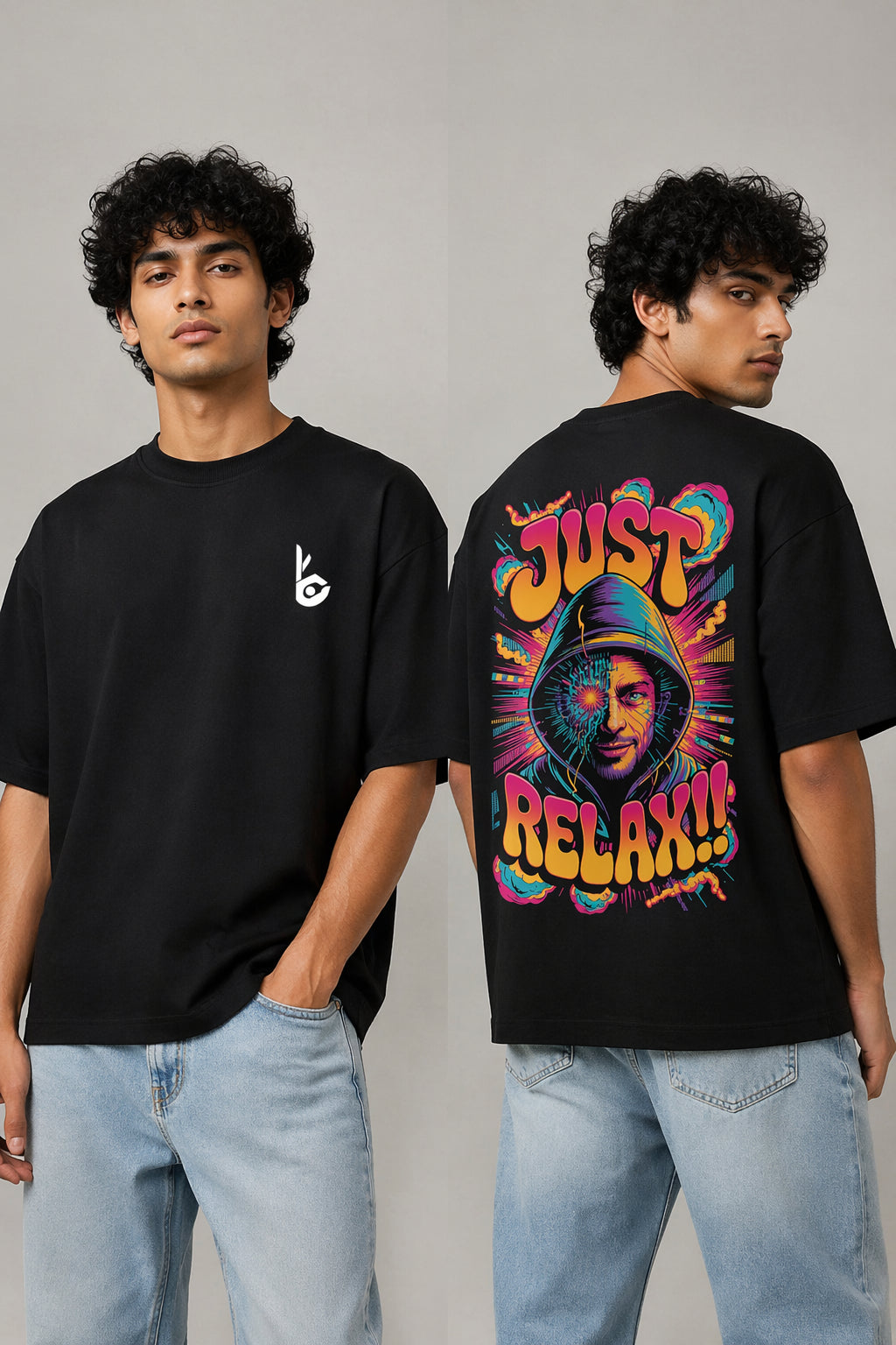 Relax Black Oversized T-shirts