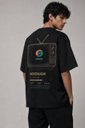 Doordarshan Black Oversized T-shirts