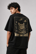 Pussy Cat Black Oversized T-shirts