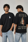 Half Her Black Oversized T-shirts