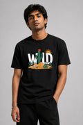 Wild Regular Size Black T-shirts