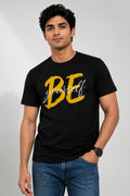 Be Yourself Regular Size Black T-shirts