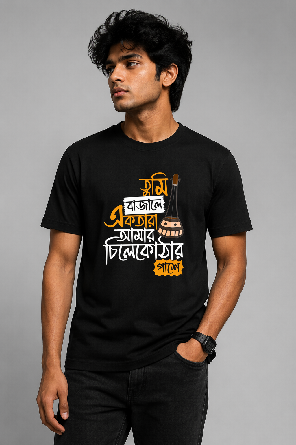 Tumi Bajale Ektara Regular Size Black T-shirts