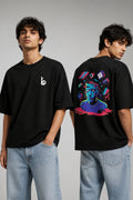 Mind Game Black Oversized T-shirts
