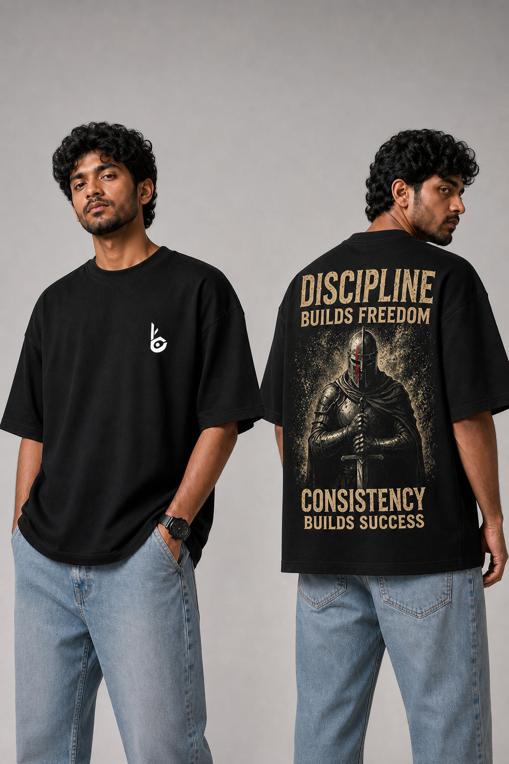 Freedom Black Oversized T-shirts