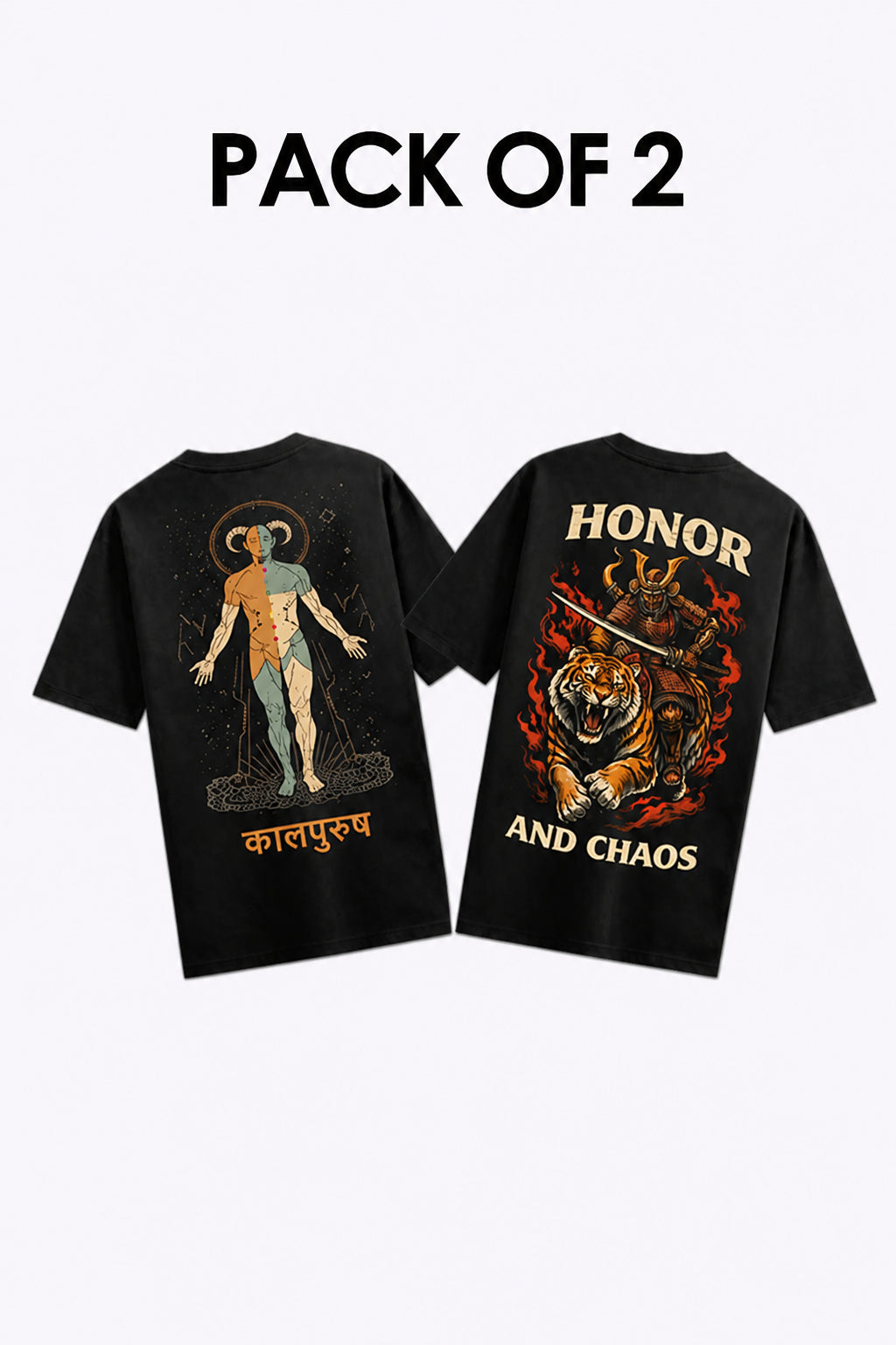 Kalpurush + Honor Black Oversized T-shirts