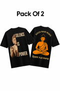 Silence + Dimaag Black Oversized T-shirts