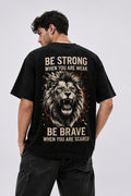 Be Strong Black Oversized T-shirts