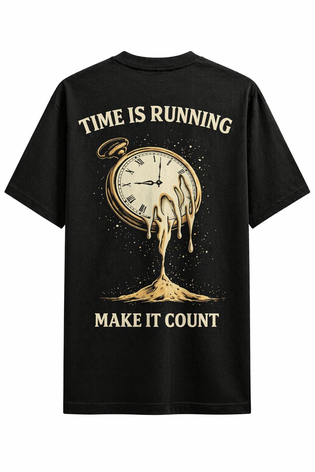 Time Black Oversized T-shirts