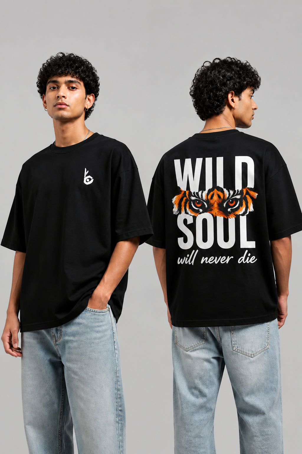 Wild Soul Black Oversized T-shirts