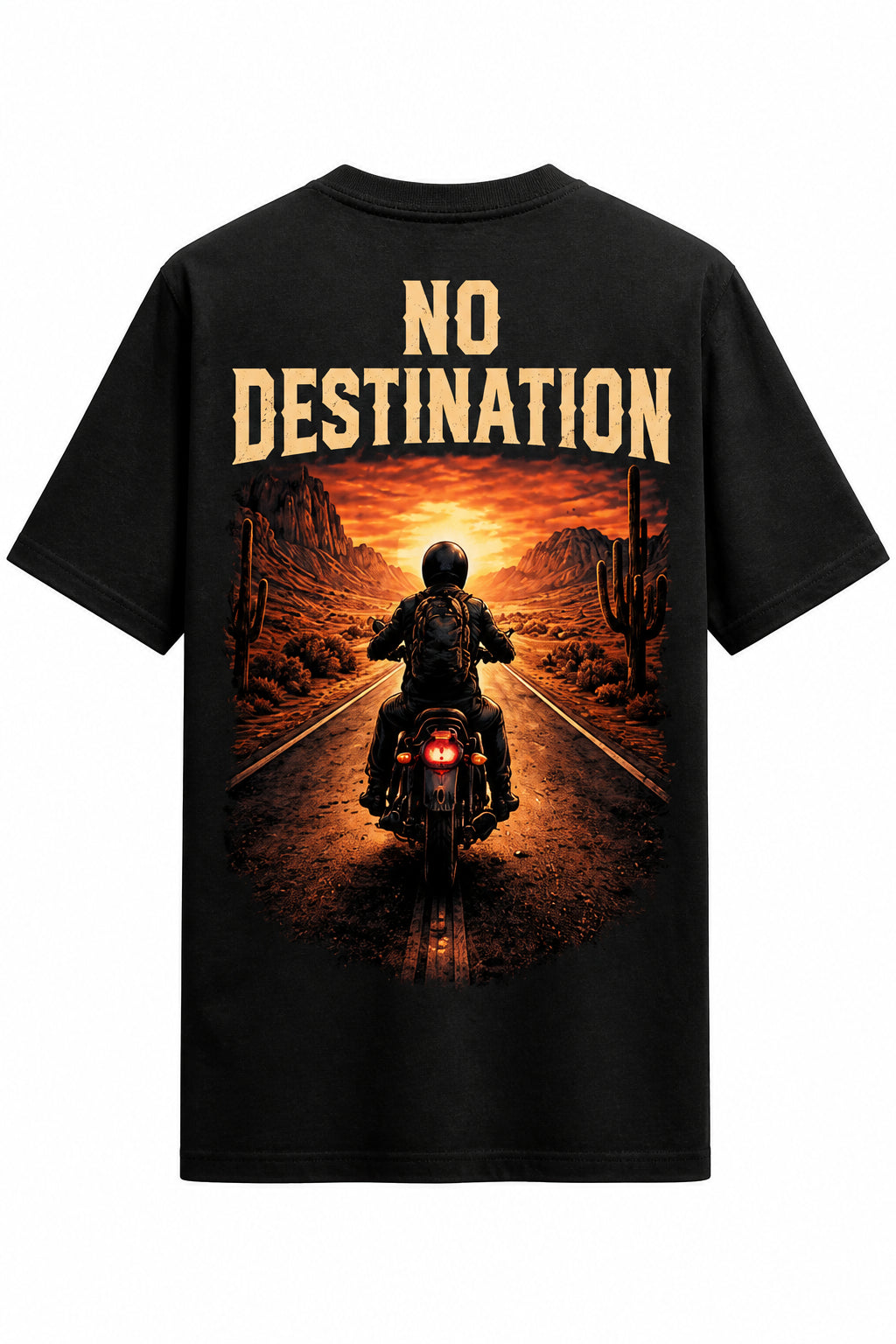No Destination Black Oversized T-shirts
