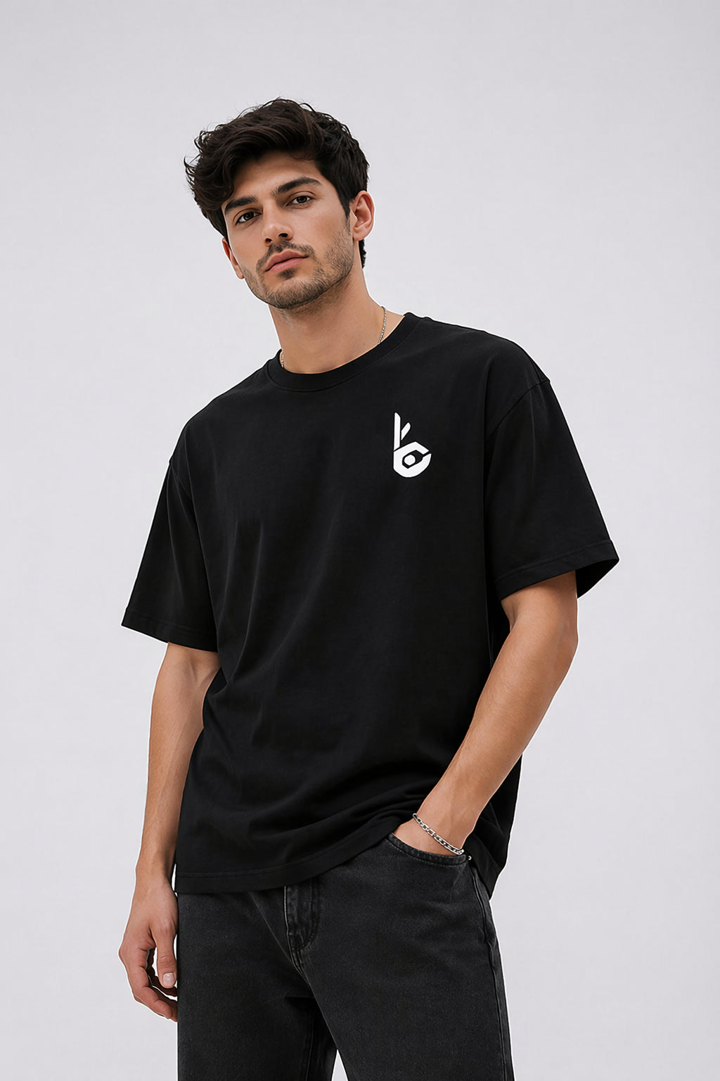 Be Strong Black Oversized T-shirts