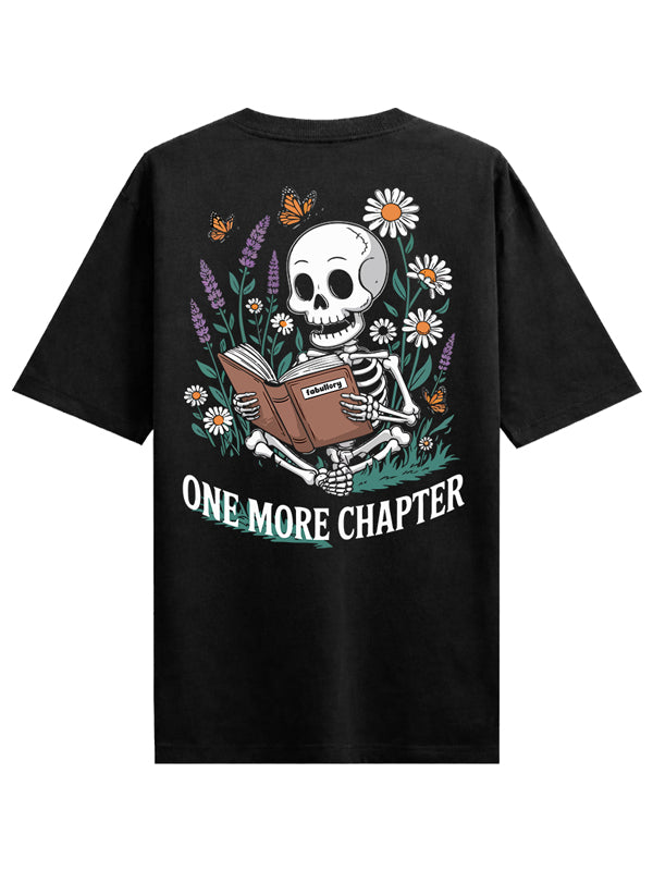 One More Chapter Black Oversized T-shirts